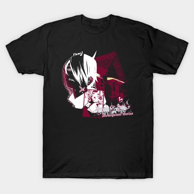 Monogatari Series ''ROUTE X'' V1 T-Shirt by riventis66